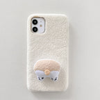 Hat Bear Plush Silicone Cases for Iphone