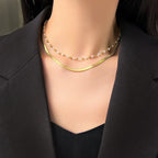 Cuban Thick Double-Layered Clavicle Chain - Viexta