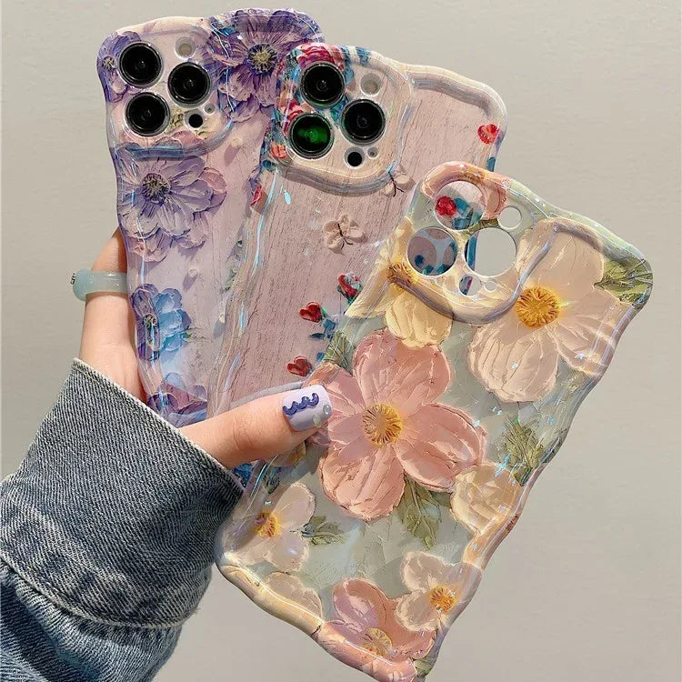 advanced-art-oil-painting-flower-phone-case - Viexta