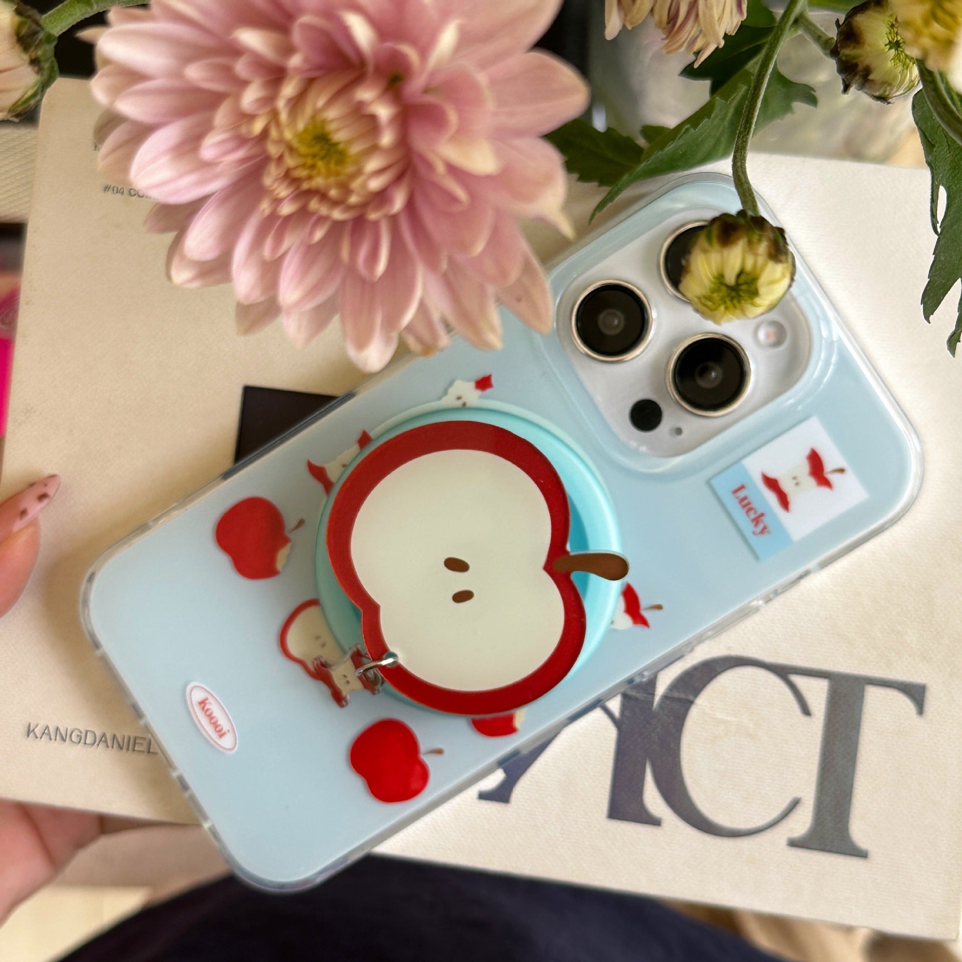 Blue Background Magnetic Pendant iPhone Case