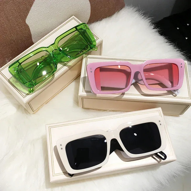 Rectangular Frame Sunglasses - Viexta