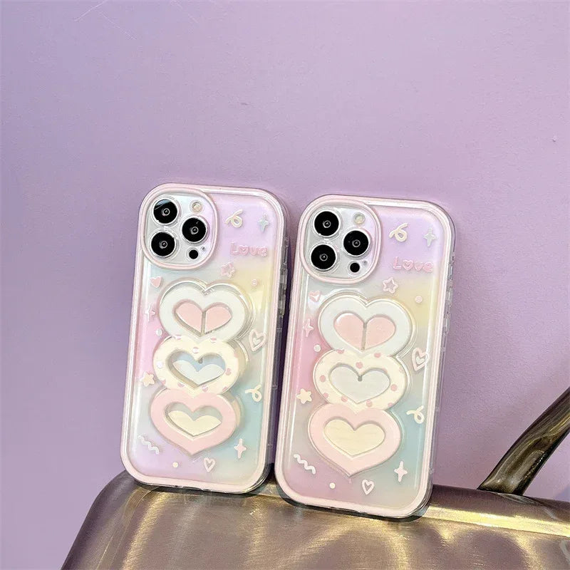 Gradual Love Wrist Strap Silicone iPhone Case - Viexta