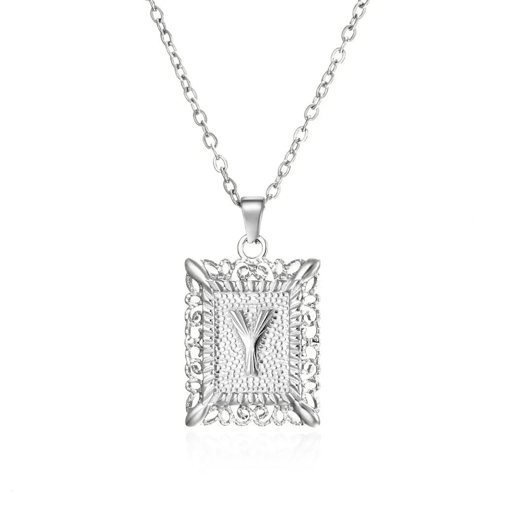 stainless-steel-initial-necklace - Viexta