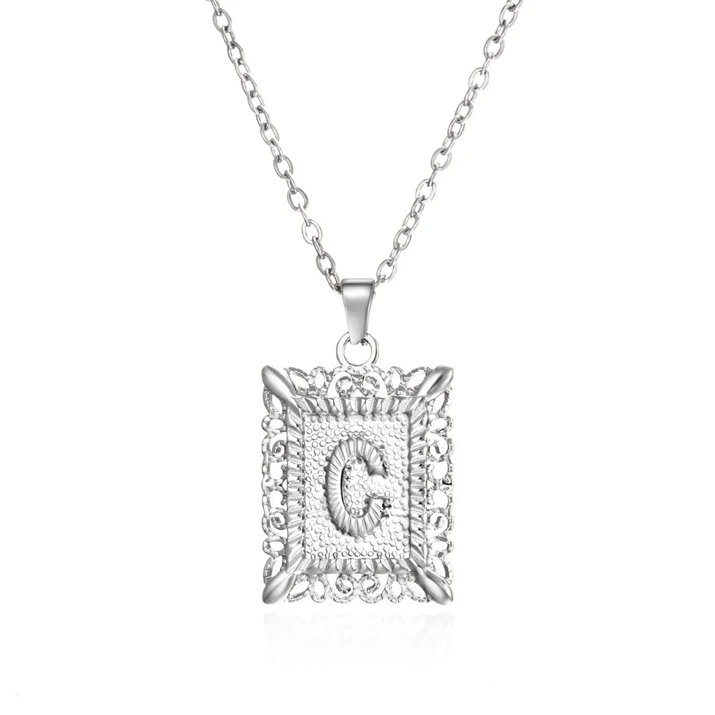 stainless-steel-initial-necklace - Viexta