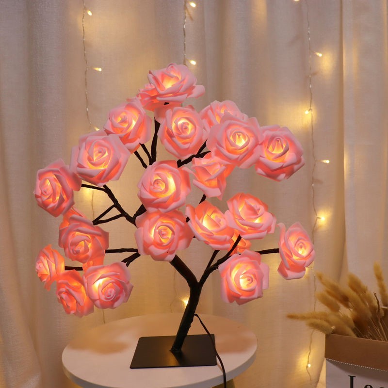 Rose Tree Lamp Decoration