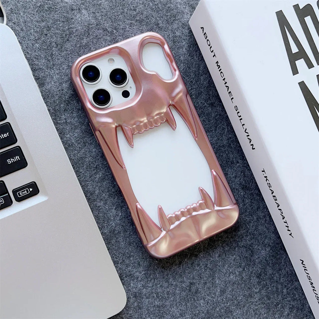 Electroplated Tiger-tooth Skull iPhone Case - Viexta