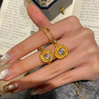 Romantic Mobius Brushed Rose Pendant