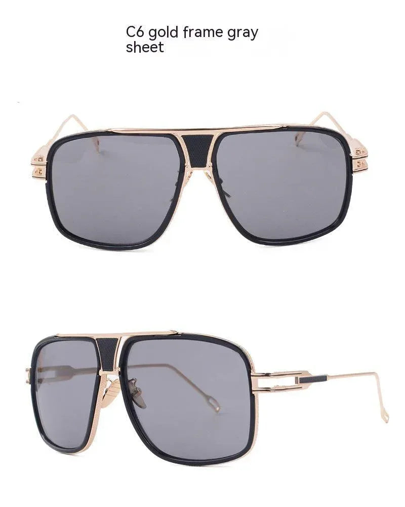 vintage-with-large-rims-metal-gradient-sunglasses - Viexta