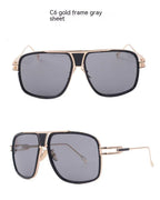 vintage-with-large-rims-metal-gradient-sunglasses - Viexta
