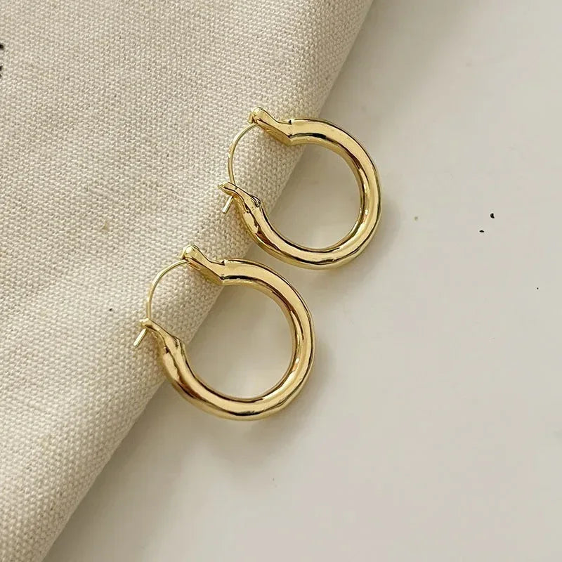 Retro Hong Kong Golden Versatile Earrings - Viexta