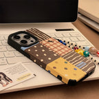 Retro Instagram-style Polka-dot Patchwork iPhone Case - Viexta
