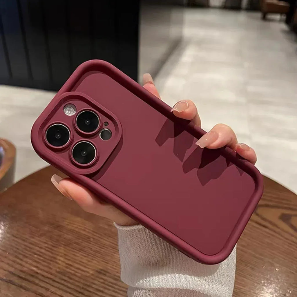 solid-color-anti-drop-silicone-iphone-case - Viexta