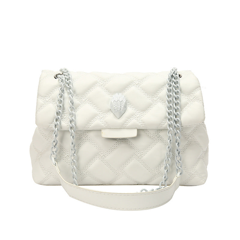 Plaid Embossed Chain Bag