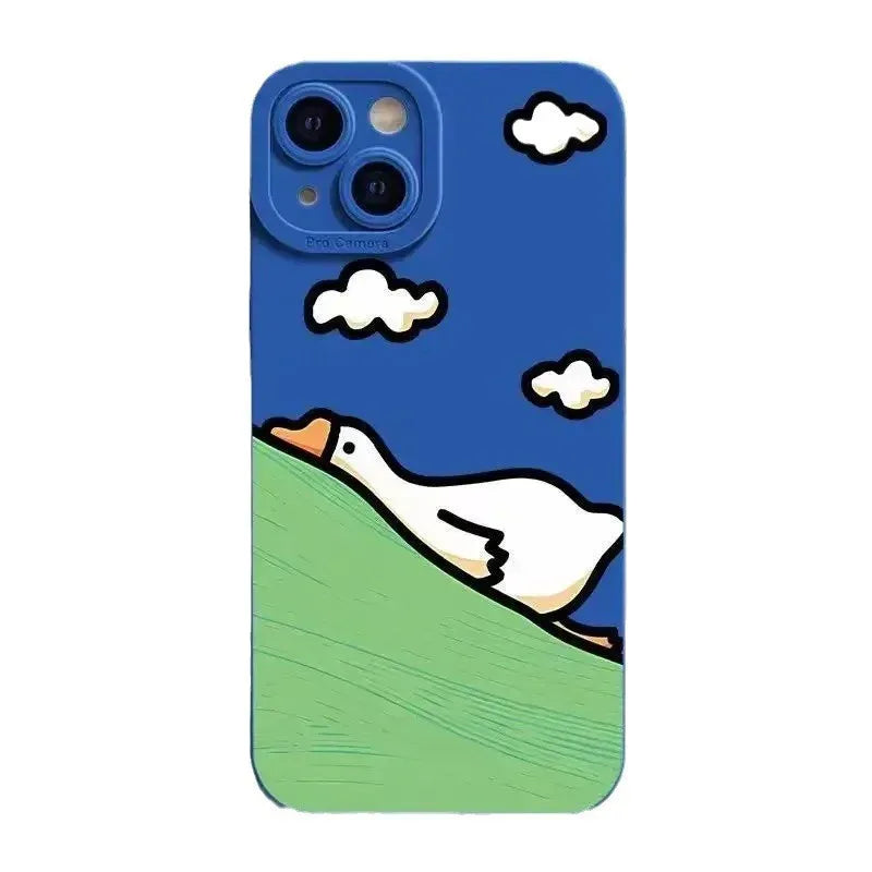 Creative Cute Cartoon Duck Silicone iPhone Case - Viexta