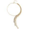 long-fringe-rhinestone-collar-multi-layer-necklace - Viexta