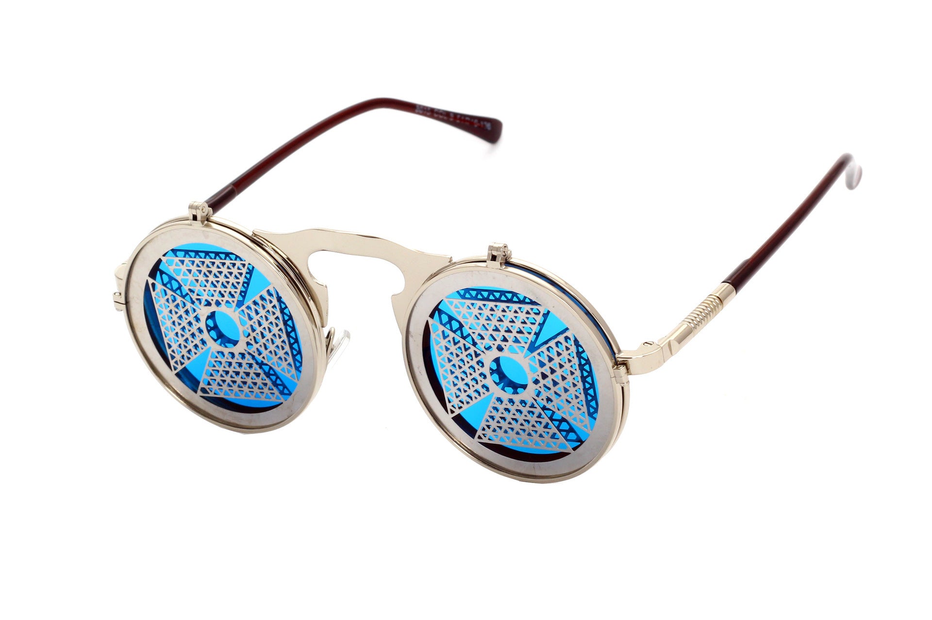 Men's Casual Retro Metal Punk Steam Flip Sunglasses