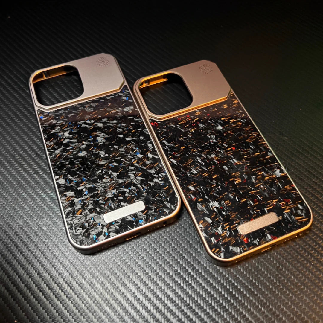 Forged Fiber Frameless Metal Aromatherapy Magnetic iPhone case