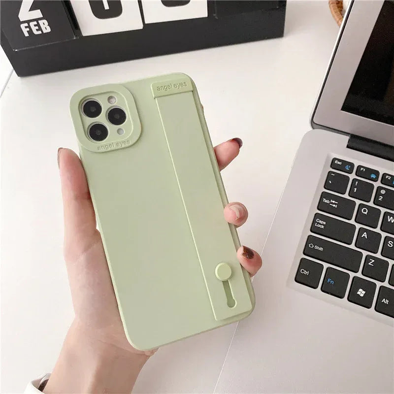 Solid Color Wristband iPhone Case - Viexta