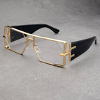 Hollow Big Square Rim Sunglasses - Viexta