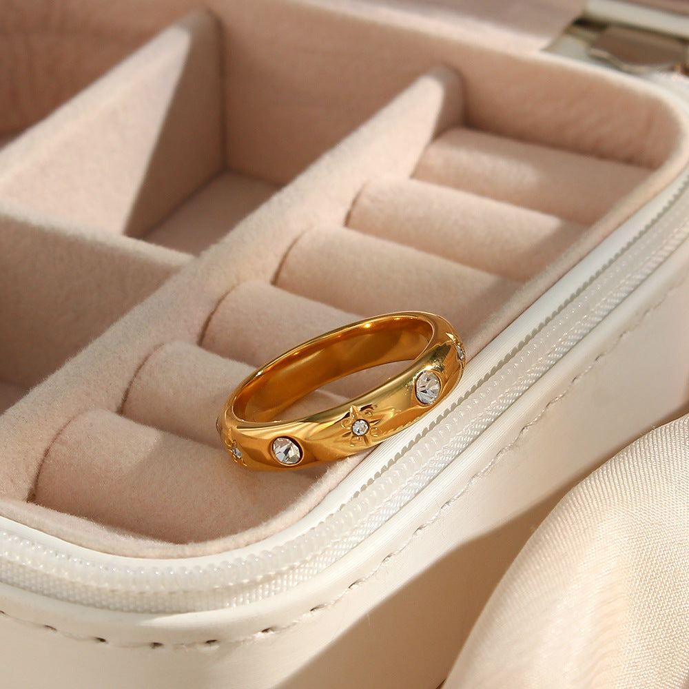 18k Luxury Temperament Flower Ring