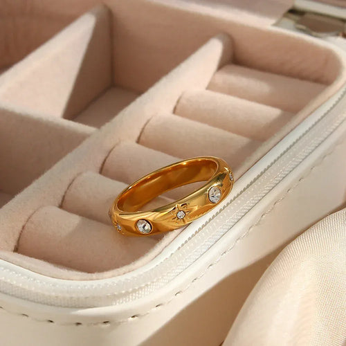 18k Luxury Temperament Flower Ring - Viexta