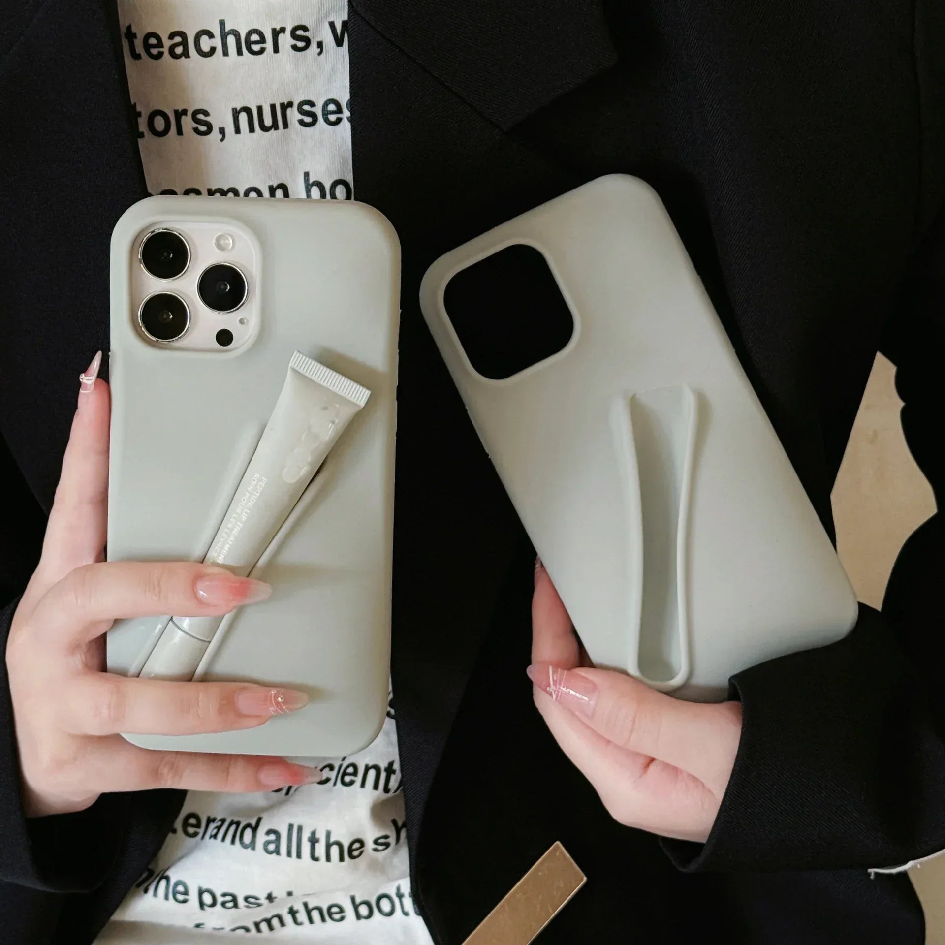 Soft Silicone Lipstick Lip Balm Lip Lacquer iPhone Case - Viexta