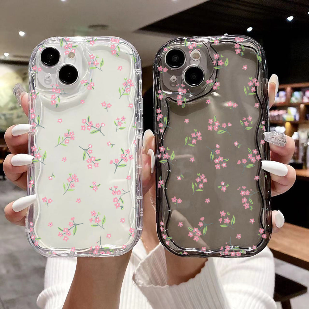 Cream Pattern Transparent iPhone Case