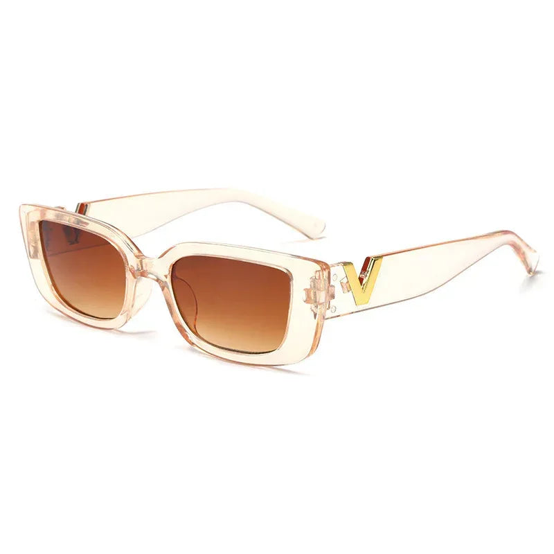 Square-rimmed Glasses White Frame Sunglasses - Viexta