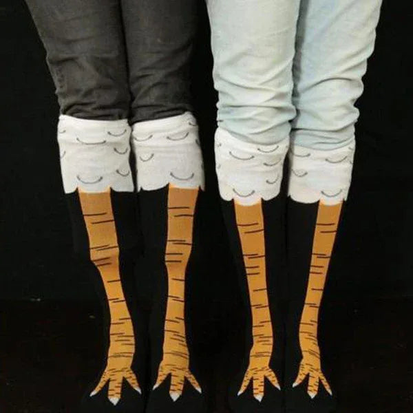 Spring And Autumn Knee Socks Funny Chicken Socks