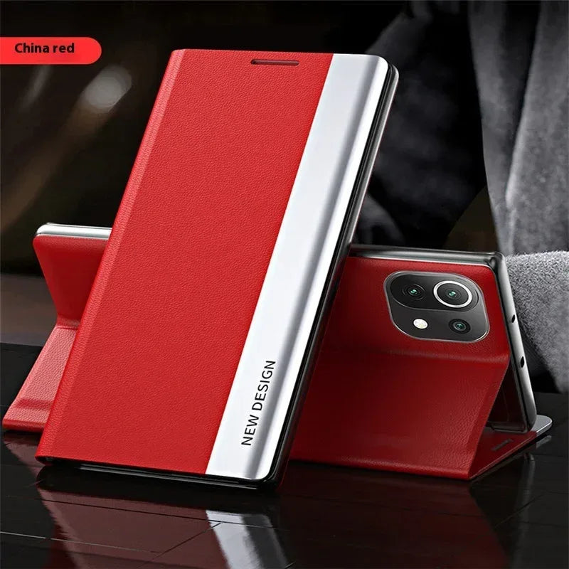 Electroplated Bracket Magnetic Window Holster iPhone case - Viexta