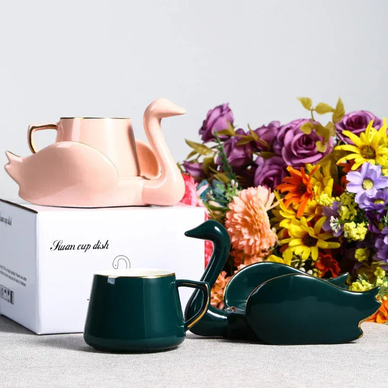 Creative Swan Ceramic Coffee Cup - Viexta