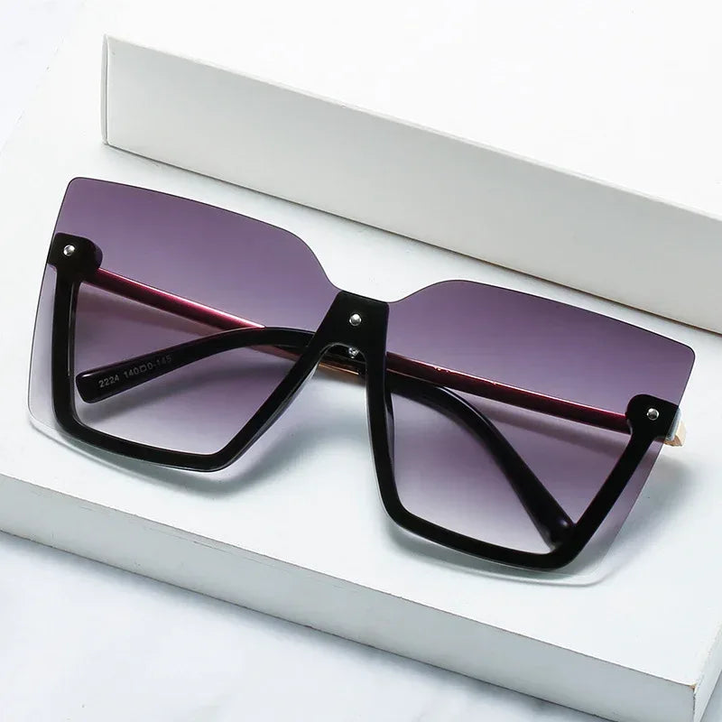 Ocean Sheet Multicolor Rimless Sunglasses - Viexta