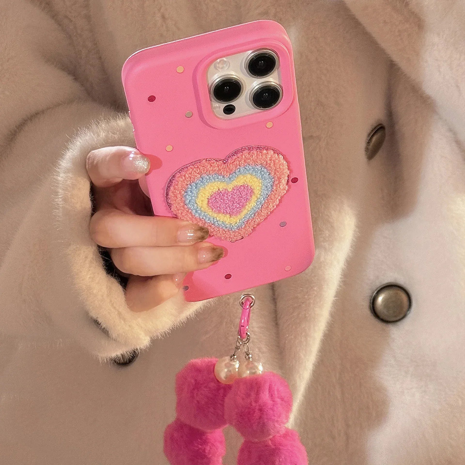 Colorful Heart Bracelet Soft Silicone iPhone Case - Viexta