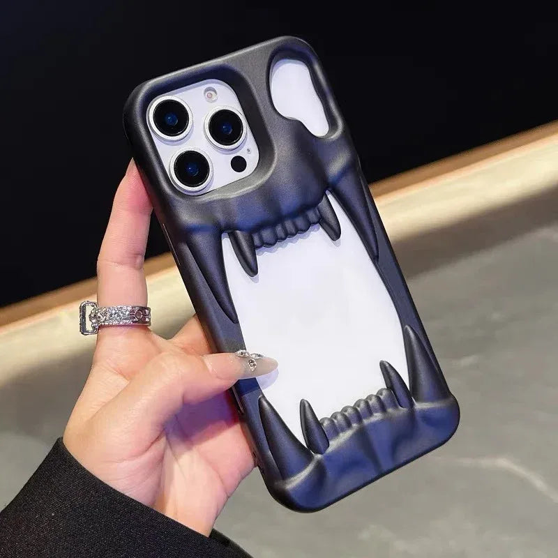 Creative Hollow Tiger Tooth iPhone Case - Viexta