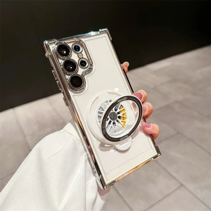 Drop-resistant Rotating Gyro Magnetic Bracket S23 Phone Case - Viexta