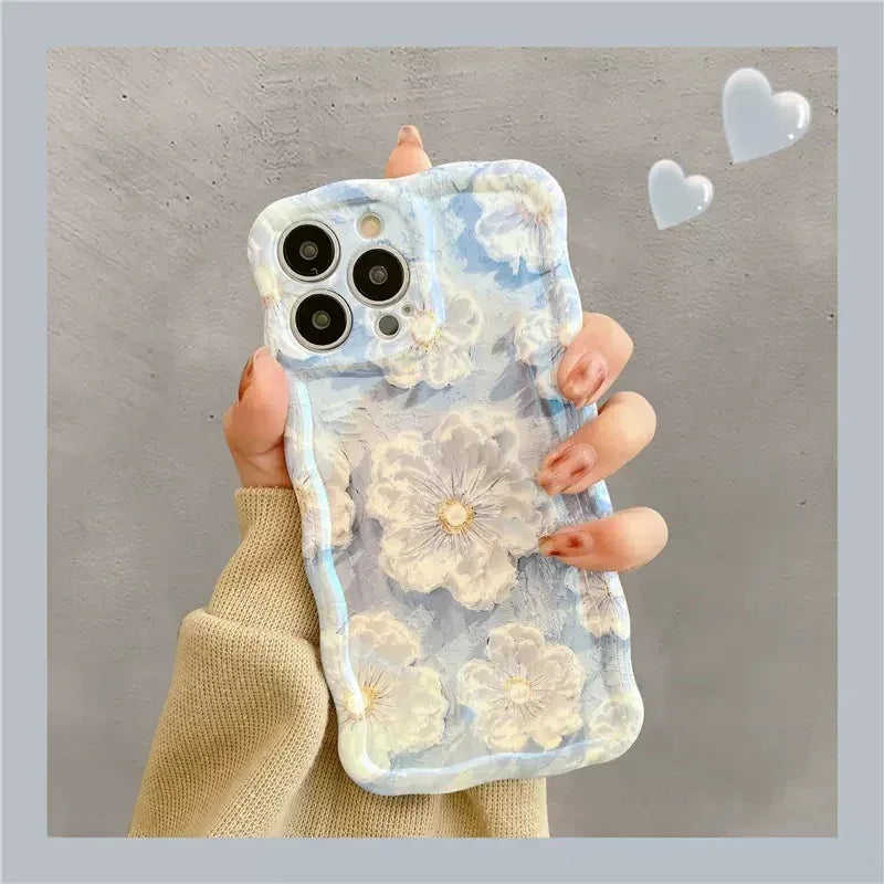 twisted-edge-oil-painting-flower-iphone-case - Viexta