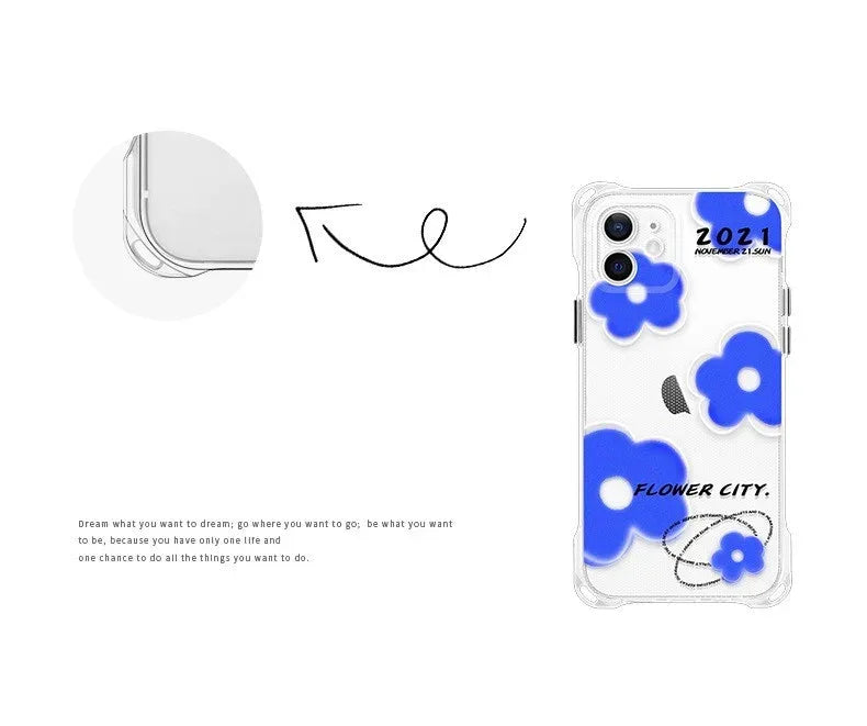 Blue Crossbody Portable Silicone iPhone Case - Viexta