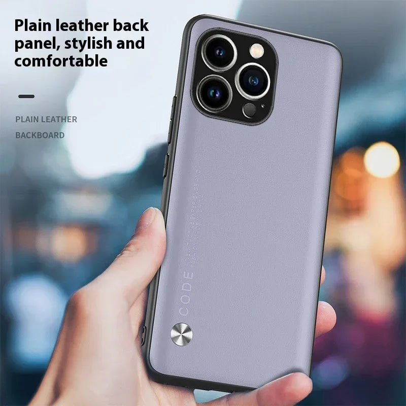 Plain Leather iPhone Cover - Viexta