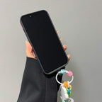 Ins Graffiti Flower iPhone Case with Charms