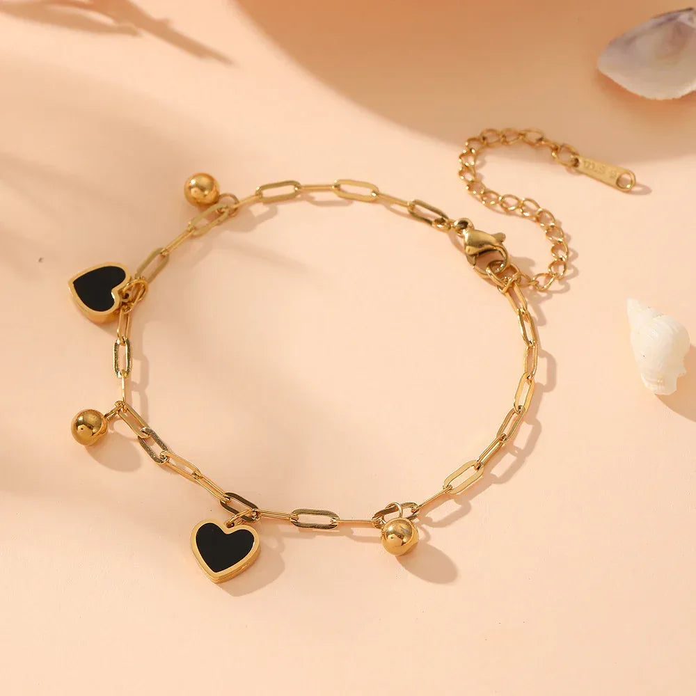 titanium-steel-heart-bracelet - Viexta