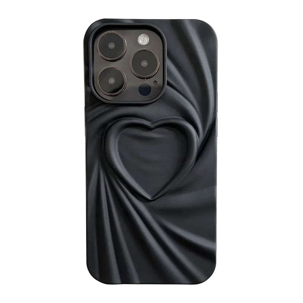 Creative Pleated Love Phone Case - Viexta