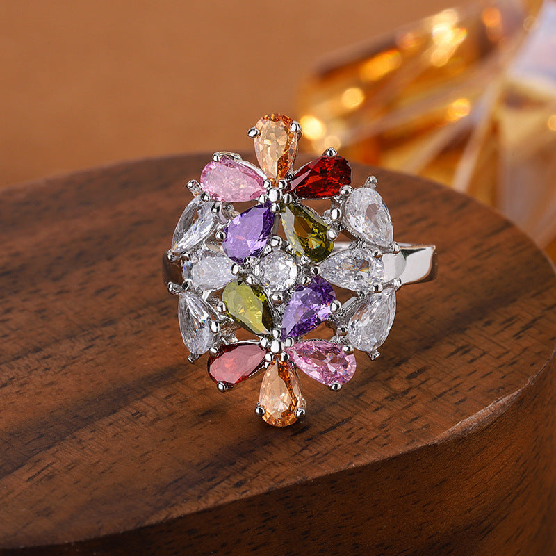 Colorful Zircon Ring
