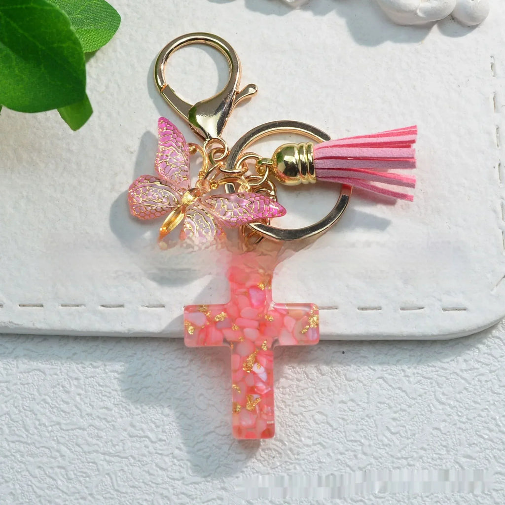 Resin Epoxy Cross Bag Hanging Ornament - Viexta