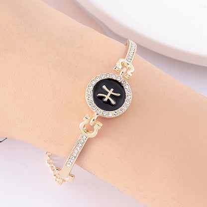 Stainless Steel 12 Constellation Bracelet