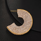 Minority Rhinestone C- Shaped Earrings