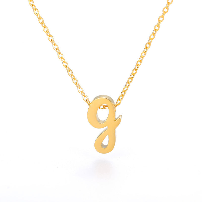 Small Letter Hollow Stainless Necklace