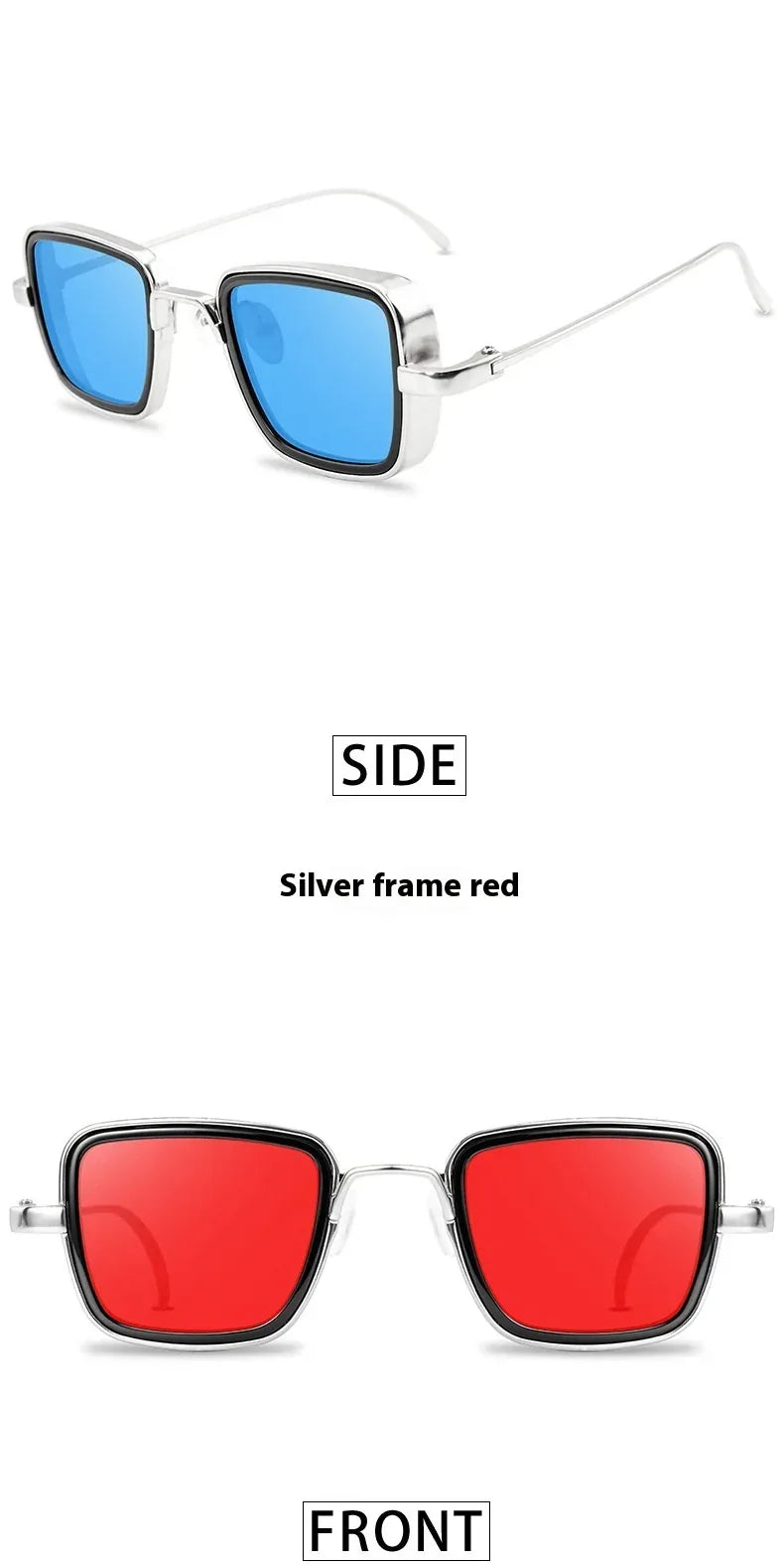 Retro Fat Edge Square Trendy Sunglasses - Viexta