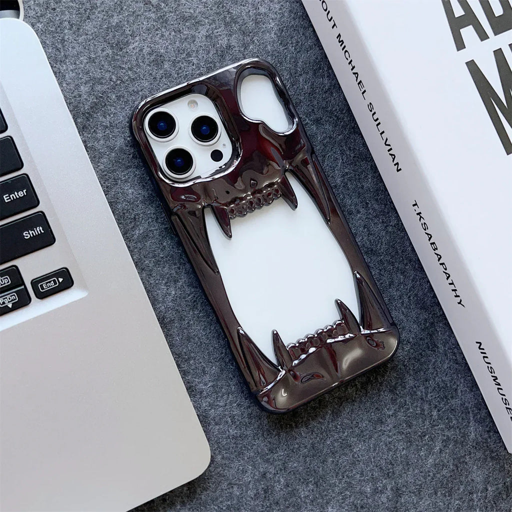 Electroplated Tiger-tooth Skull iPhone Case - Viexta