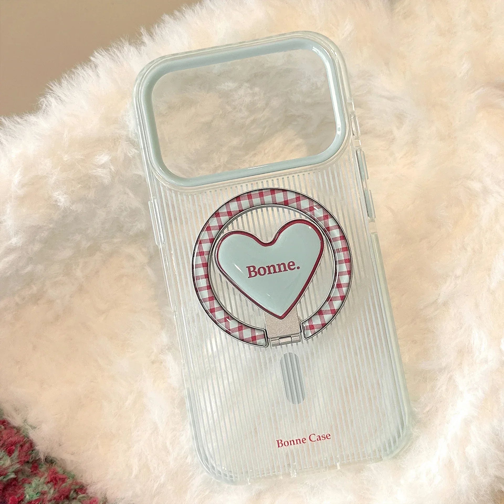 Blue And Red Striped iPhone Case With A Magnetic Kickstand - Viexta