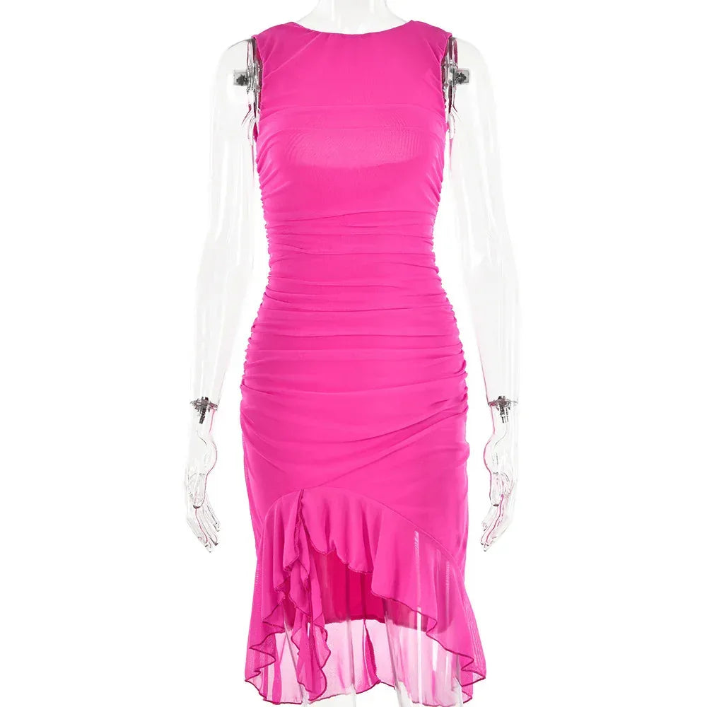 Summer Slim Skinny Sleeveless Dress - Viexta
